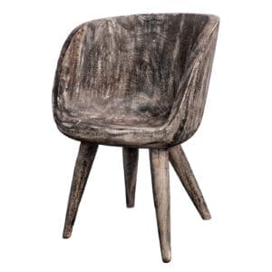 Live edge one-piece carved chair