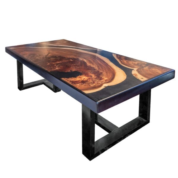 Coffee Table Live Edge Wood and Resin