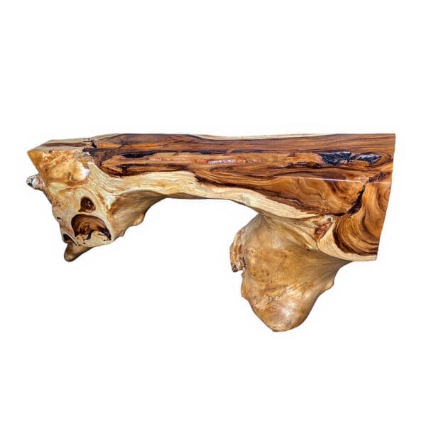 Console Table Live Edge Wood