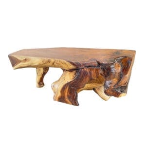 Console Table Live Edge Wood