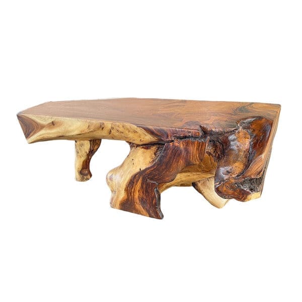 Console Table Live Edge Wood