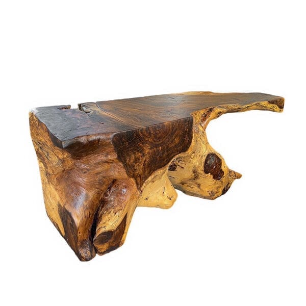 Console Table Live Edge Wood