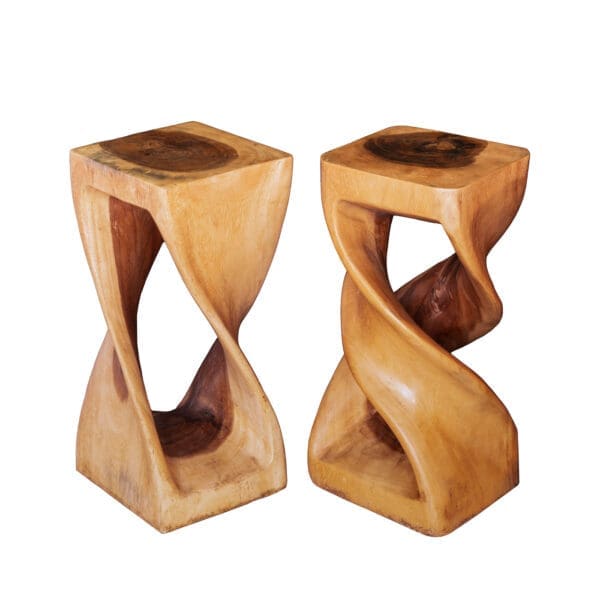 Handcrafted Wood Twist Stool