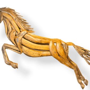 Teak Horse Art Wall Decor