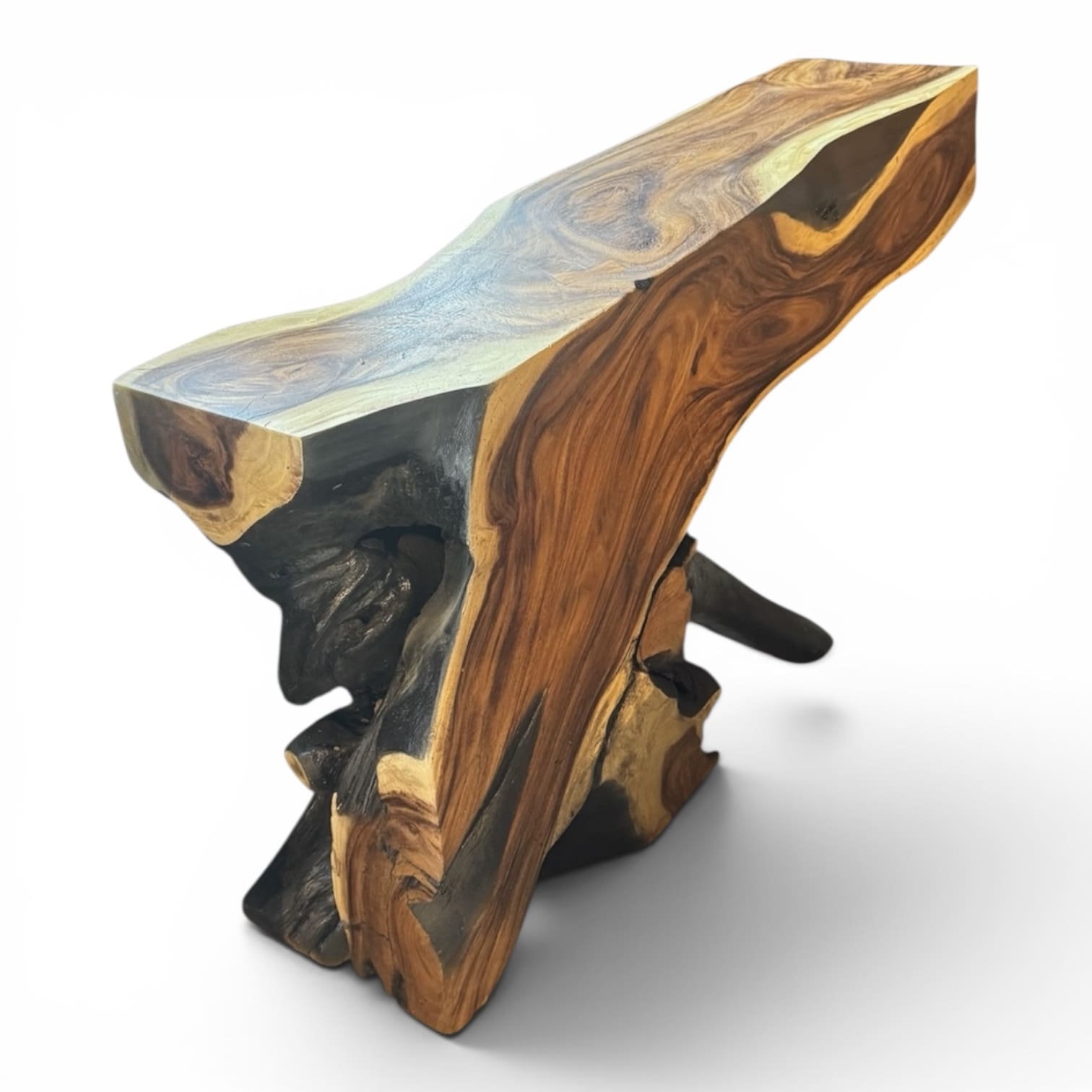 Black Design Live Edge Single Piece Console