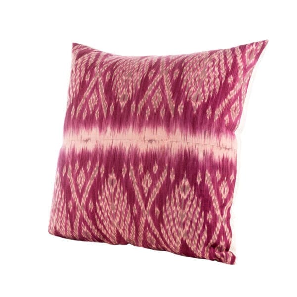 Thai Ikat pillow, red and tan