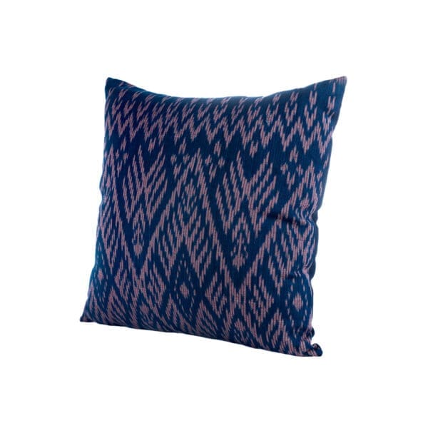 Thai Ikat pillow, blue and purple