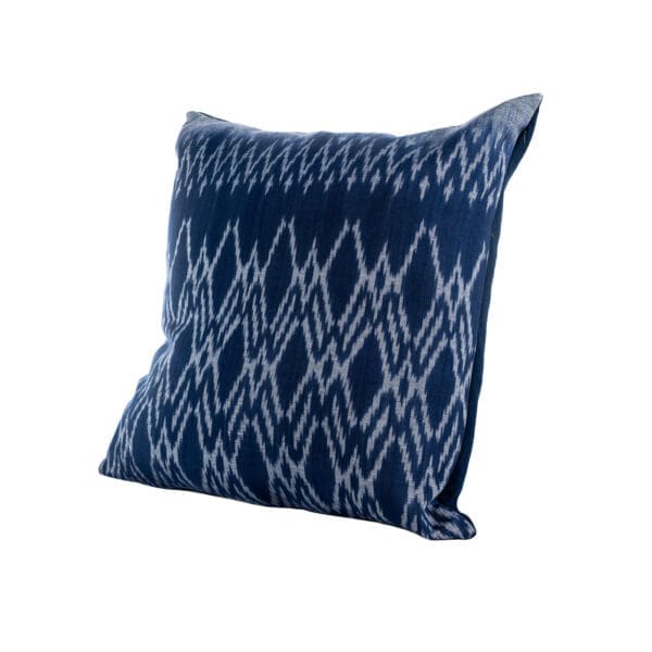 Thai Ikat pillow, blue