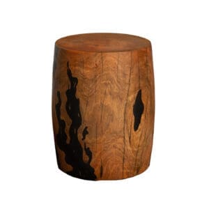 resin and wood stump stool