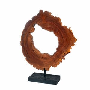 Table Top Circle Live Edge Natural Wood Sculpture