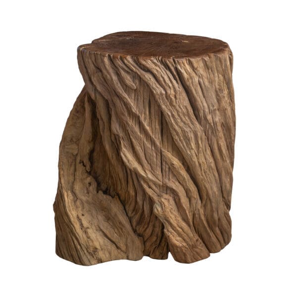 Live edge wood stump stool