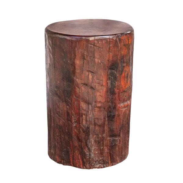 Live edge wood stump stool