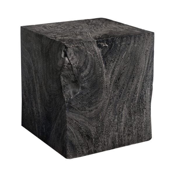 Shou Sugi Ban Square Stool