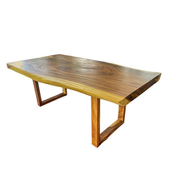 Rectangular live edge wood table